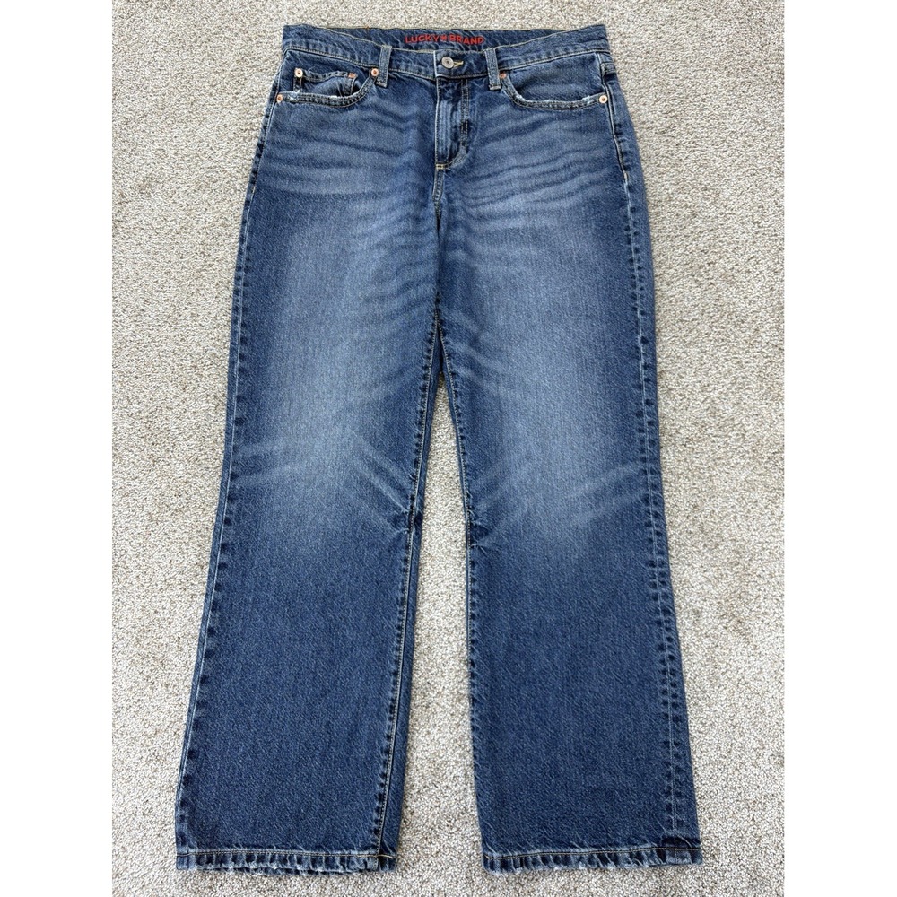 Lucky Brand Easy Rider Boot Cut Jeans Womens 10/30 Ankle Blue Medium Wash Denim